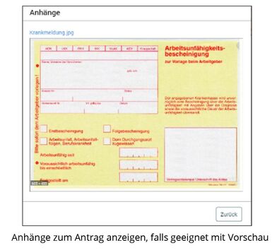 Arbeitsunfähigkeitsbescheinigung